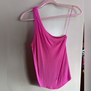 ZARA One Shoulder Pink Top Size L